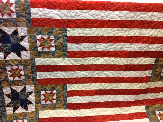 Stars and stripes raffle quilt