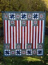 Stars and stripes raffle quilt